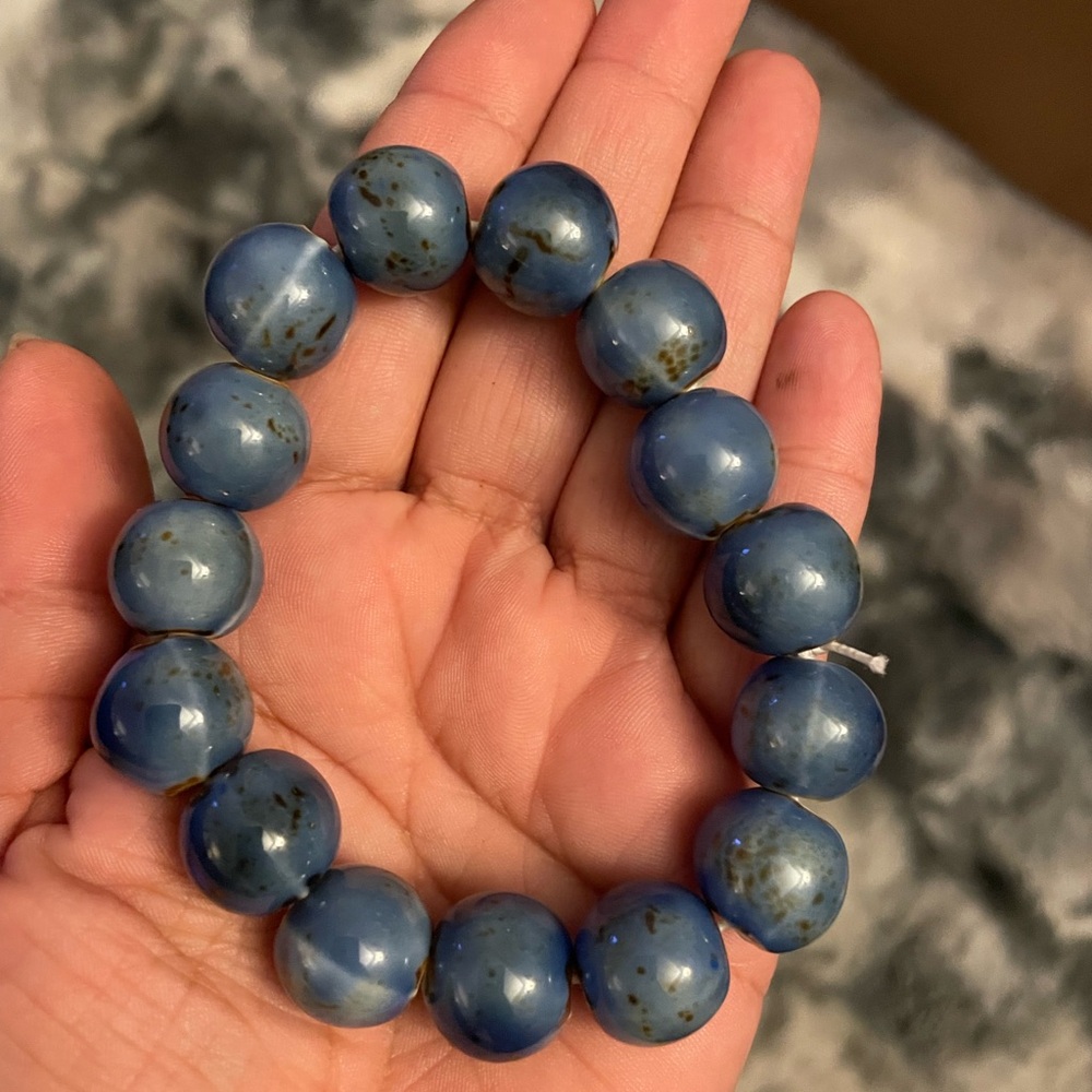 Blue Beaded Bracelet